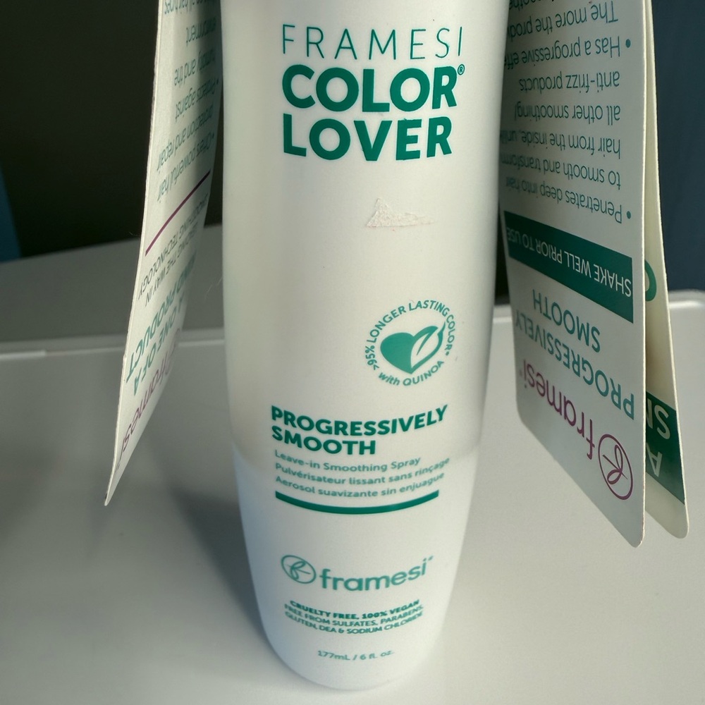 New Framesi Denim Color Lover Progressively Spray — White & Teal - Picture 2 of 5